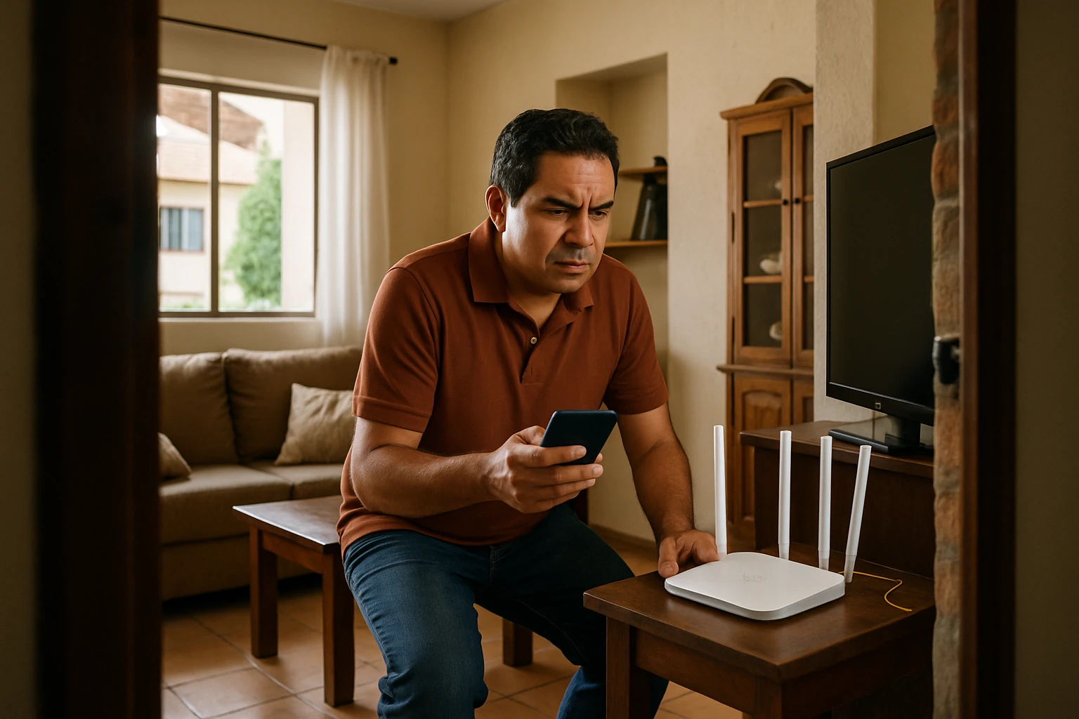 Realistic photo illustrating Mejor Conexión: internet, datos móviles y servicios digitales en México