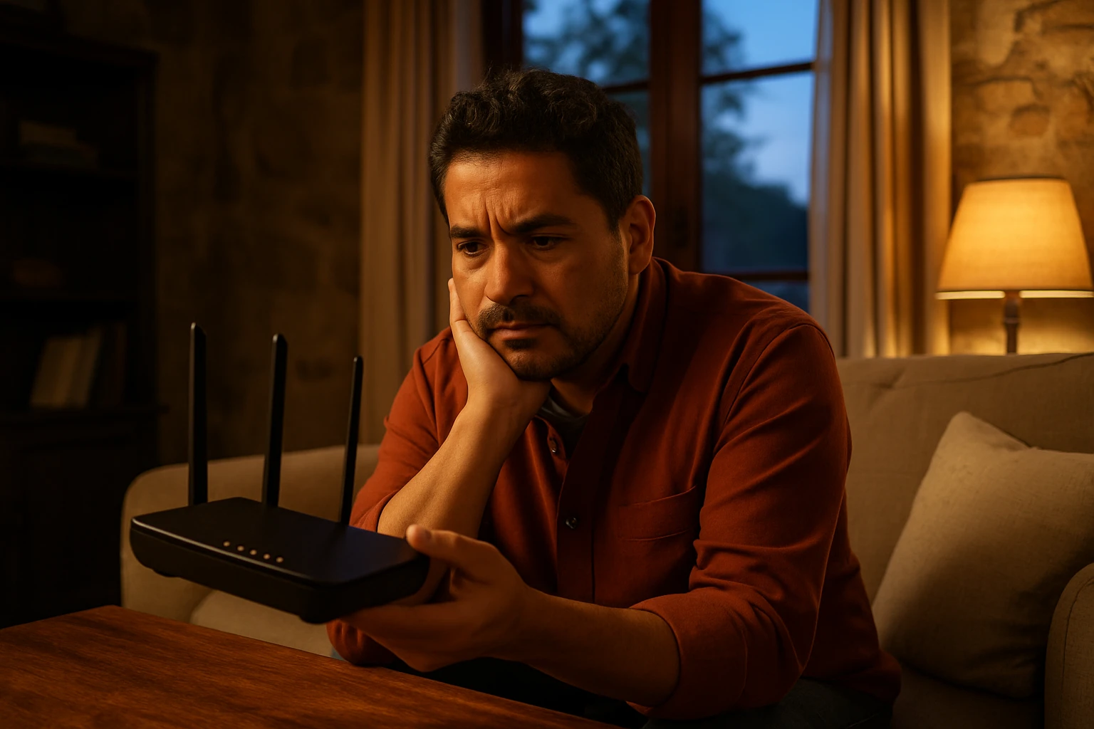 Realistic photo illustrating Cómo elegir un router Wi‑Fi para tu casa